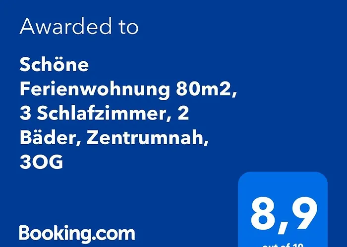 Appartement Schoene 80m2, 3 Schlafzimmer, 2 Baeder, Zentrumnah, 3og